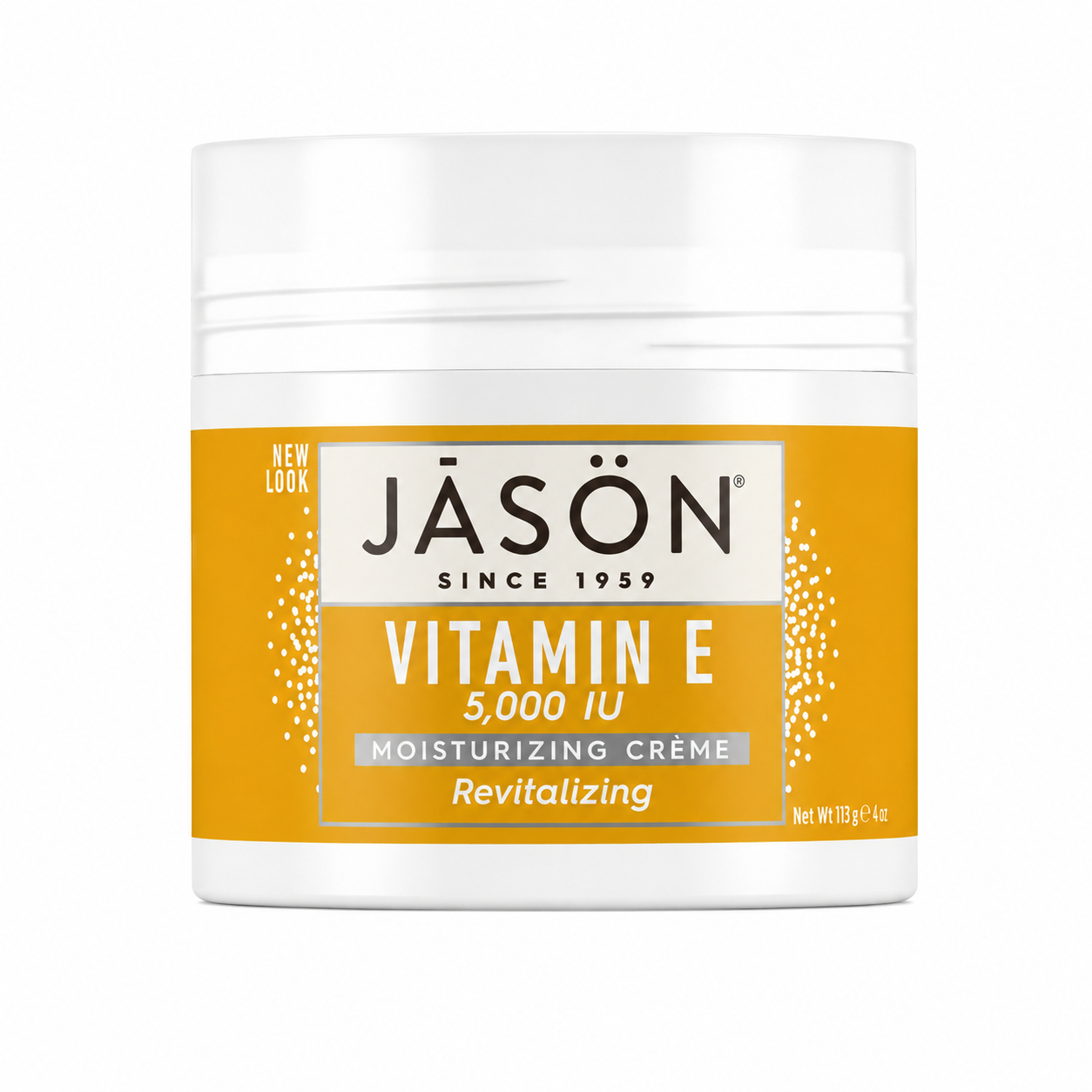 JASON Revitalizing Vitamin E 5000 IU Moisturizing Créme Container Organic 4 oz Jason